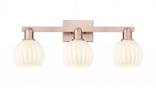 Innovations Lighting 716-3W-AC-G1217-6WV - White Venetian - 3 Light - 25 inch - Antique Copper - Bath Vanity Light