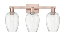 Innovations Lighting 716-3W-AC-G457-6CL - Preston Flute - 3 Light - 26 inch - Antique Copper - Bath Vanity Light