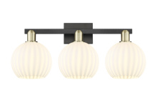 Innovations Lighting 716-3W-BAB-G1217-8WV - White Venetian - 3 Light - 27 inch - Black Antique Brass - Bath Vanity Light
