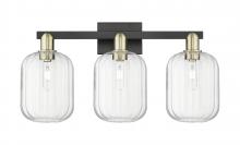 Innovations Lighting 716-3W-BAB-G460-7CL - Preston Cylinder - 3 Light - 26 inch - Black Antique Brass - Bath Vanity Light