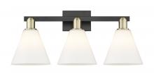 Innovations Lighting 716-3W-BAB-GBC-81 - Berkshire - 3 Light - 26 inch - Black Antique Brass - Bath Vanity Light