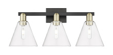 Innovations Lighting 716-3W-BAB-GBC-82 - Berkshire - 3 Light - 26 inch - Black Antique Brass - Bath Vanity Light