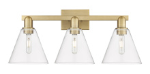 Innovations Lighting 716-3W-BB-GBC-82 - Berkshire - 3 Light - 26 inch - Brushed Brass - Bath Vanity Light