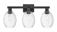 Innovations Lighting 716-3W-BK-G459-6CL - Preston Bulb - 3 Light - 26 inch - Matte Black - Bath Vanity Light