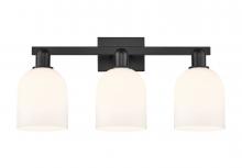 Innovations Lighting 716-3W-BK-G558-6GWH - Bella - 3 Light - 25 inch - Matte Black - Bath Vanity Light