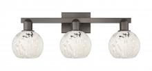 Innovations Lighting 716-3W-OB-G1216-6WM - White Mouchette - 3 Light - 25 inch - Oil Rubbed Bronze - Bath Vanity Light