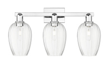 Innovations Lighting 716-3W-PC-G457-6CL - Preston Flute - 3 Light - 26 inch - Polished Chrome - Bath Vanity Light