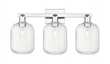 Innovations Lighting 716-3W-PC-G460-7CL - Preston Cylinder - 3 Light - 26 inch - Polished Chrome - Bath Vanity Light