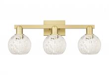 Innovations Lighting 716-3W-SG-G1216-6WM - White Mouchette - 3 Light - 25 inch - Satin Gold - Bath Vanity Light