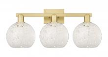 Innovations Lighting 716-3W-SG-G1216-8WM - White Mouchette - 3 Light - 27 inch - Satin Gold - Bath Vanity Light