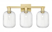 Innovations Lighting 716-3W-SG-G460-7CL - Preston Cylinder - 3 Light - 26 inch - Satin Gold - Bath Vanity Light