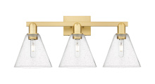 Innovations Lighting 716-3W-SG-GBC-84 - Berkshire - 3 Light - 26 inch - Satin Gold - Bath Vanity Light
