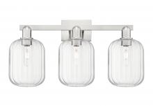 Innovations Lighting 716-3W-SN-G460-7CL - Preston Cylinder - 3 Light - 26 inch - Brushed Satin Nickel - Bath Vanity Light