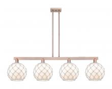 Innovations Lighting 716-4I-AC-G121-10RW - Farmhouse Rope - 4 Light - 53 inch - Antique Copper - Stem hung - Island Light