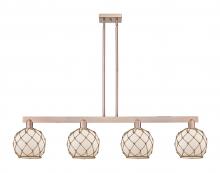 Innovations Lighting 716-4I-AC-G121-8RB - Farmhouse Rope - 4 Light - 51 inch - Antique Copper - Stem hung - Island Light
