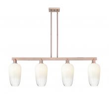 Innovations Lighting 716-4I-AC-G484-7OP - Brookhaven Flute - 4 Light - 48 inch - Antique Copper - Stem hung - Island Light