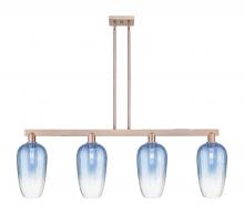 Innovations Lighting 716-4I-AC-G484-7SB - Brookhaven Flute - 4 Light - 48 inch - Antique Copper - Stem hung - Island Light