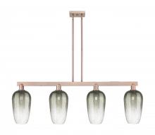 Innovations Lighting 716-4I-AC-G484-7SL - Brookhaven Flute - 4 Light - 48 inch - Antique Copper - Stem hung - Island Light
