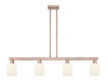 Innovations Lighting 716-4I-AC-G559-5GWH - Bridal Veil - 4 Light - 48 inch - Antique Copper - Stem hung - Island Light
