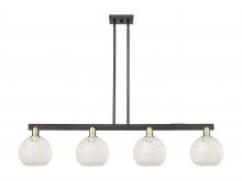 Innovations Lighting 716-4I-BAB-G1216-8WM - White Mouchette - 4 Light - 51 inch - Black Antique Brass - Stem hung - Island Light