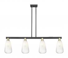 Innovations Lighting 716-4I-BAB-G480-6OP - Brookhaven Almond - 4 Light - 48 inch - Black Antique Brass - Stem hung - Island Light