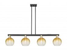 Innovations Lighting 716-4I-BAB-G483-8AM - Brookhaven Globe - 4 Light - 48 inch - Black Antique Brass - Stem hung - Island Light