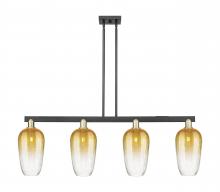 Innovations Lighting 716-4I-BAB-G484-7AM - Brookhaven Flute - 4 Light - 48 inch - Black Antique Brass - Stem hung - Island Light
