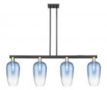 Innovations Lighting 716-4I-BAB-G484-7SB - Brookhaven Flute - 4 Light - 48 inch - Black Antique Brass - Stem hung - Island Light