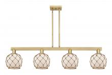 Innovations Lighting 716-4I-BB-G121-8RB - Farmhouse Rope - 4 Light - 51 inch - Brushed Brass - Stem hung - Island Light
