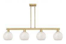 Innovations Lighting 716-4I-BB-G1216-8WM - White Mouchette - 4 Light - 51 inch - Brushed Brass - Stem hung - Island Light