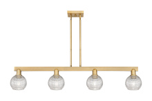 Innovations Lighting 716-4I-BB-G122C-6CL - Athens - 4 Light - 49 inch - Brushed Brass - Stem hung - Island Light