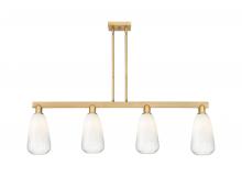 Innovations Lighting 716-4I-BB-G480-6OP - Brookhaven Almond - 4 Light - 48 inch - Brushed Brass - Stem hung - Island Light