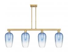 Innovations Lighting 716-4I-BB-G484-7SB - Brookhaven Flute - 4 Light - 48 inch - Brushed Brass - Stem hung - Island Light