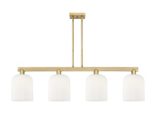 Innovations Lighting 716-4I-BB-G559-8GWH - Bridal Veil - 4 Light - 51 inch - Brushed Brass - Stem hung - Island Light