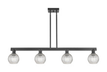 Innovations Lighting 716-4I-BK-G122C-6CL - Athens - 4 Light - 49 inch - Matte Black - Stem hung - Island Light
