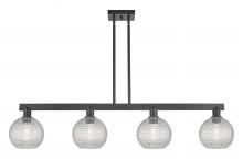 Innovations Lighting 716-4I-BK-G122C-8CL - Athens - 4 Light - 51 inch - Matte Black - Stem hung - Island Light
