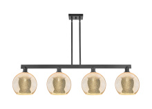 Innovations Lighting 716-4I-BK-G128-10 - Athens - 4 Light - 53 inch - Matte Black - Stem hung - Island Light