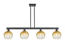 Innovations Lighting 716-4I-BK-G483-8AM - Brookhaven Globe - 4 Light - 48 inch - Matte Black - Stem hung - Island Light