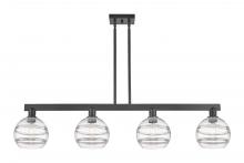 Innovations Lighting 716-4I-BK-G556-8CL - Rochester - 4 Light - 51 inch - Matte Black - Stem hung - Island Light