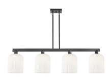 Innovations Lighting 716-4I-BK-G559-8GWH - Bridal Veil - 4 Light - 51 inch - Matte Black - Stem hung - Island Light