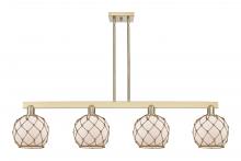 Innovations Lighting 716-4I-CB-G121-8RB - Farmhouse Rope - 4 Light - 51 inch - Champagne Bronze - Stem hung - Island Light