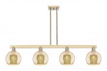 Innovations Lighting 716-4I-CB-G128-8 - Athens - 4 Light - 51 inch - Champagne Bronze - Stem hung - Island Light