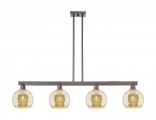 Innovations Lighting 716-4I-OB-G128-8 - Athens - 4 Light - 51 inch - Oil Rubbed Bronze - Stem hung - Island Light