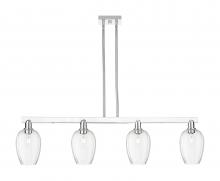 Innovations Lighting 716-4I-PC-G457-6CL - Preston Flute - 4 Light - 48 inch - Polished Chrome - Stem hung - Island Light