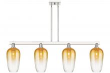 Innovations Lighting 716-4I-PN-G484-7AM - Brookhaven Flute - 4 Light - 48 inch - Polished Nickel - Stem hung - Island Light