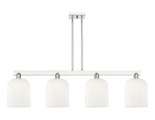 Innovations Lighting 716-4I-PN-G559-8GWH - Bridal Veil - 4 Light - 51 inch - Polished Nickel - Stem hung - Island Light