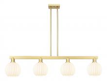 Innovations Lighting 716-4I-SG-G1217-8WV - White Venetian - 4 Light - 48 inch - Satin Gold - Stem Hung - Island Light