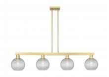 Innovations Lighting 716-4I-SG-G122C-8CL - Athens - 4 Light - 51 inch - Satin Gold - Stem hung - Island Light