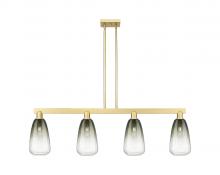 Innovations Lighting 716-4I-SG-G480-6SL - Brookhaven Almond - 4 Light - 48 inch - Satin Gold - Stem hung - Island Light