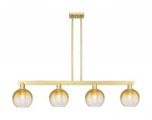 Innovations Lighting 716-4I-SG-G483-8AM - Brookhaven Globe - 4 Light - 48 inch - Satin Gold - Stem hung - Island Light